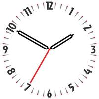 ilustración vectorial de reloj mecánico. cara de reloj sobre fondo blanco. vector