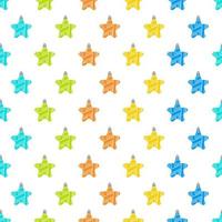 Seamless pattern with christmas balls on white background. Vector illustration