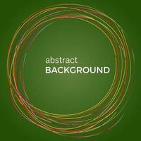 Beautiful light circles on a green background. Abstract flash light circles. Vector technology background.