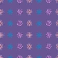 Snowflakes seamless background. Christmas and New Year decoration elements. Vector illustration.