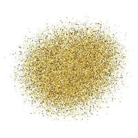 Golden Paint Glittering backdrop on a white background. Background with gold sparkles and glitter effect. Empty space for your text. Vector illustration