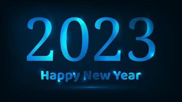 2023 Happy New Year neon background vector