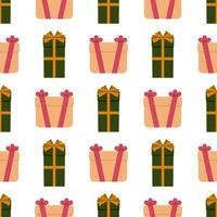Seamless pattern with gift boxes. Vector illustration.