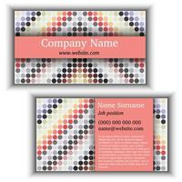 Business card template with abstract background. Colorful circles. vector