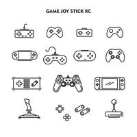 conjunto de iconos de juegos. juego joy stick icono símbolo silueta vector