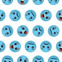 Emoticon seamless pattern. Fun emoticon seamless background vector