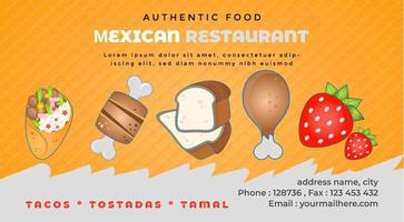 Food banner Pro vector