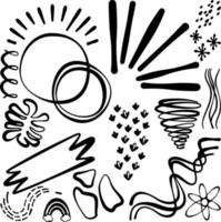 Arrow element decorative doodle artwork outline vector