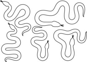 Snake line art vector for websites, graphics related artwork