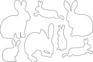 Rabbit line art vector for websites, graphics related artwork