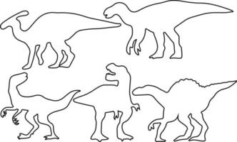 Dinosaur line art vector for websites, graphics related artwork