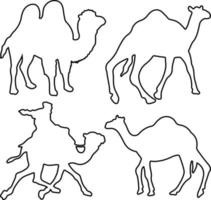 Camel line art vector for websites, graphics related artwork