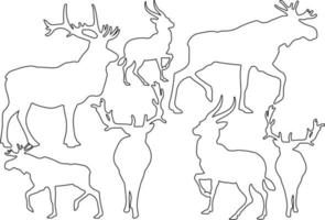 Deer line art vector for websites, graphics related artwork