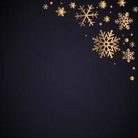 Snowflake Ornament Vector golden color on black background