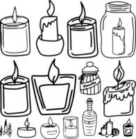 candle coffee teapot glass herbal graphics design vector symbol