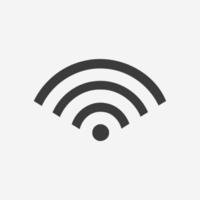 vector de icono wifi aislado. conexión, inalámbrico, señal, signo de símbolo de internet