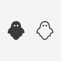 ghost, monster, phantom icon vector symbol sign set