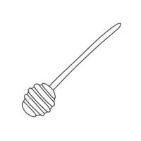 Vector doodle honey dipper isolated