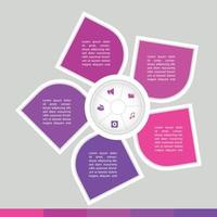 Multicolored circular infographic element for posters and wallpapers vector