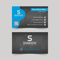 Blue and ash professional corporate business card vector