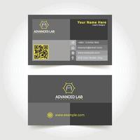 Unique black and yellow corporate business card vector