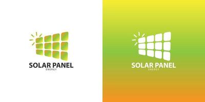 idea de diseño minimalista del logotipo del panel solar vector