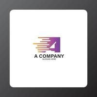 letletter a logo tech company minimalist vector