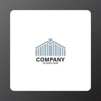 idea de diseño minimalista de logotipo de empresa vector