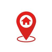 Vector home location pin vector icon