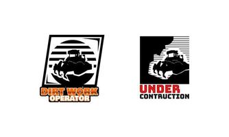 vector de diseños de logotipos de vehículos de construcción, logotipo de graduador