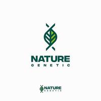 Nature DNA Gen logo designs concept vector, vector