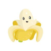 lindo personaje de plátano bebé vector
