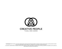 People line icon vector template.