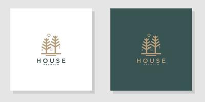 House Logo. House Symbol Geometric Style isolated on White Background. Usable for Real Estate, Construction, Architecture and Building Logos. Flat Vector Logo Design Template Element.