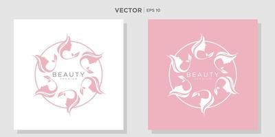 Beauty woman fashion logo. Abstract vector template