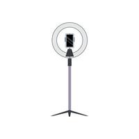 Lamp as Equipment for streamers and blogger on white background. vector