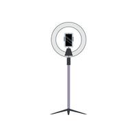 Lamp as Equipment for streamers and blogger on white background. vector