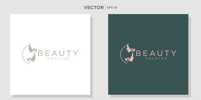 logotipo de moda de mujer de belleza. plantilla de vector abstracto