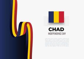 Chad independence day background banner poster celebrated on august 11 vector