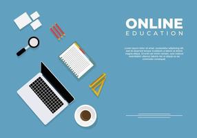 Online education day background isolated on white background. vector