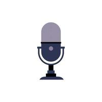 Mic as Equipment for streamers and blogger on white background. vector