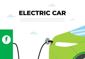 Electric car day background celebrated on september 9. vector