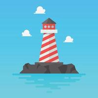 Lighthouse in flat style vector