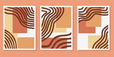 Abstract boho shape set vector