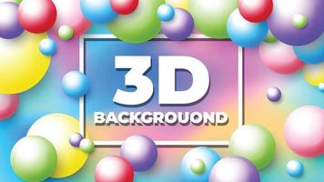 3D geometric shapes Background design in pastel colors vector