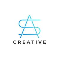SA letters creative logo concept for company vector