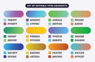 Set of smooth gradient backgrounds vector