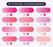 Collection of rose gradients vector illustrations