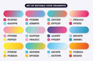 Set of vibrant and smooth pastel gradient soft colors backgrounds, Suitable for PC, smartphone wallpapers, Ui and Ux design vector illustration