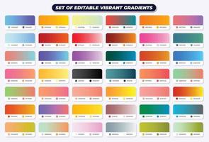 mega set of vivid gradient square backgrounds, Autumn and summer colors vector